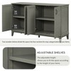 Sideboard with 4 Door Large Storage Buffet with Adjustable Shelves and Metal Handles (Navy) - 2 of 4
