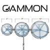 Gammon Percussion Roto Tom Drum Set - 6", 8", 10" Toms - Double Braced Stand & Tunable Heads - 2 of 4
