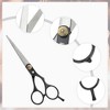 Unique Bargains Adjustable Hair Cutting Scissors Silver Tone Black 1 Set - image 3 of 4