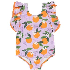 RuffleButts Girls UPF50+ Butterfly One Piece Swimsuit - 1 of 4