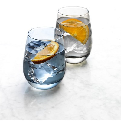 Tidal Blue 15.25 oz Stemless Wine Glass Set of 12