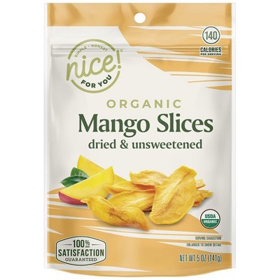 Nice! Dried & Unsweetened Organic Mango Slices 5.0 oz