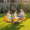 VEVOR Kids Seesaw, 200 lbs Load Capacity, Metal Rocking Teeter Totter with Handles, Toddler Seesaw for Children Aged 3+, 2 Seats, Orange&Yellow - 2 of 4