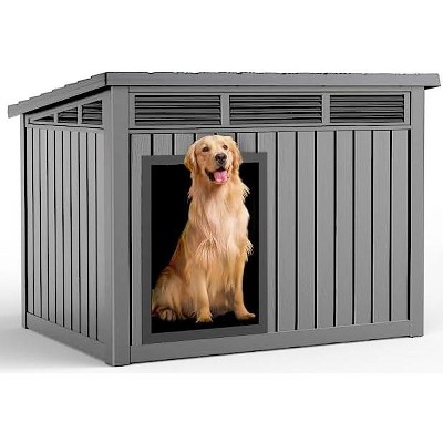 Decksplore Modern & Durable Weather-Resistant Pet House for Medium Dogs