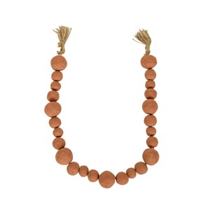 Bead Garland Terracotta & Jute by Foreside Home & Garden - 1 of 4