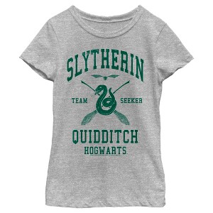 Girl's Harry Potter Slytherin Quidditch Team Seeker T-Shirt - 1 of 4