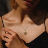 EVERLY JEWELRY  |   Yellow Plated Sterling Silver Black Rhodium 5/8 CT TGW Black Spinel Fashion Pendant With Chain - 4 of 4
