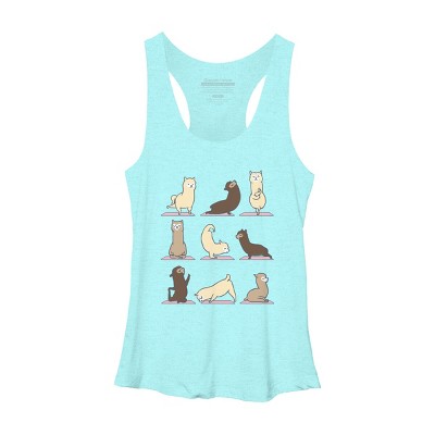 Women's Design By Humans ALPACA YOGA By huebucket Racerback Tank Top