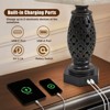 GTCLIGHTING Bedside Lamps Set of 2-23.5" Vintage Table Lamp with USB A+C and Nightlight - Resin Desk Lamp for Bedrooms, End Tables, Living Room - 4 of 4