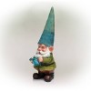 15" Outdoor Polyresin Garden Gnome with Watering Can - Alpine Corporation: Weatherproof Yard Decor - 4 of 4