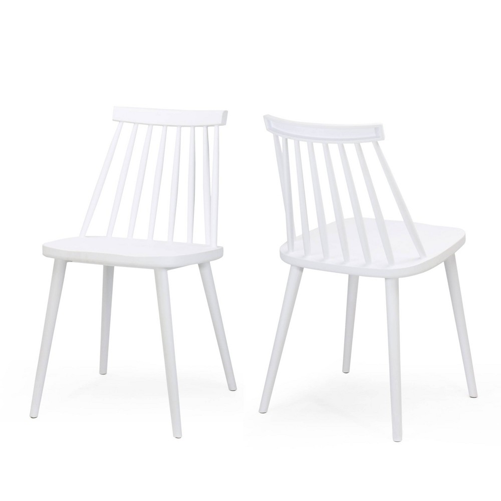 Set of 2 Dunsmuir Farmhouse Spindle-Back Dining Chair White - Christopher Knight Home was $159.99 now $103.99 (35.0% off)