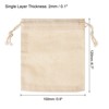 Unique Bargains Bank Coin Deposit Change Transit Bags Canvas Money Bag with Drawstring 6 Pcs - 2 of 4