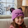 FAAYFIAN Sequin Cat Ear Knitted Beanie Hat for Kids Age 7-12 Winter Knit Skull Cap Winter Hat Outdoor Ear Warmer - 2 of 4