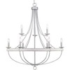 Progress Lighting Gulliver 9-Light Chandelier, Galvanized Finish, Wood Grained Texture Shade - 4 of 4