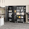 NicBex File Cabinet with Fully Transparent Glass Door,Office Cabinet with Spacious Tier-Shelving Design,Filing Cabinet for Home Office - 2 of 4