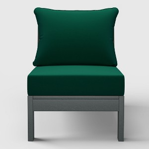 WestinTrends  Avalon Outdoor HDPE Deep Seating Modular Armless Patio Chair with Patio Cushions - 1 of 4