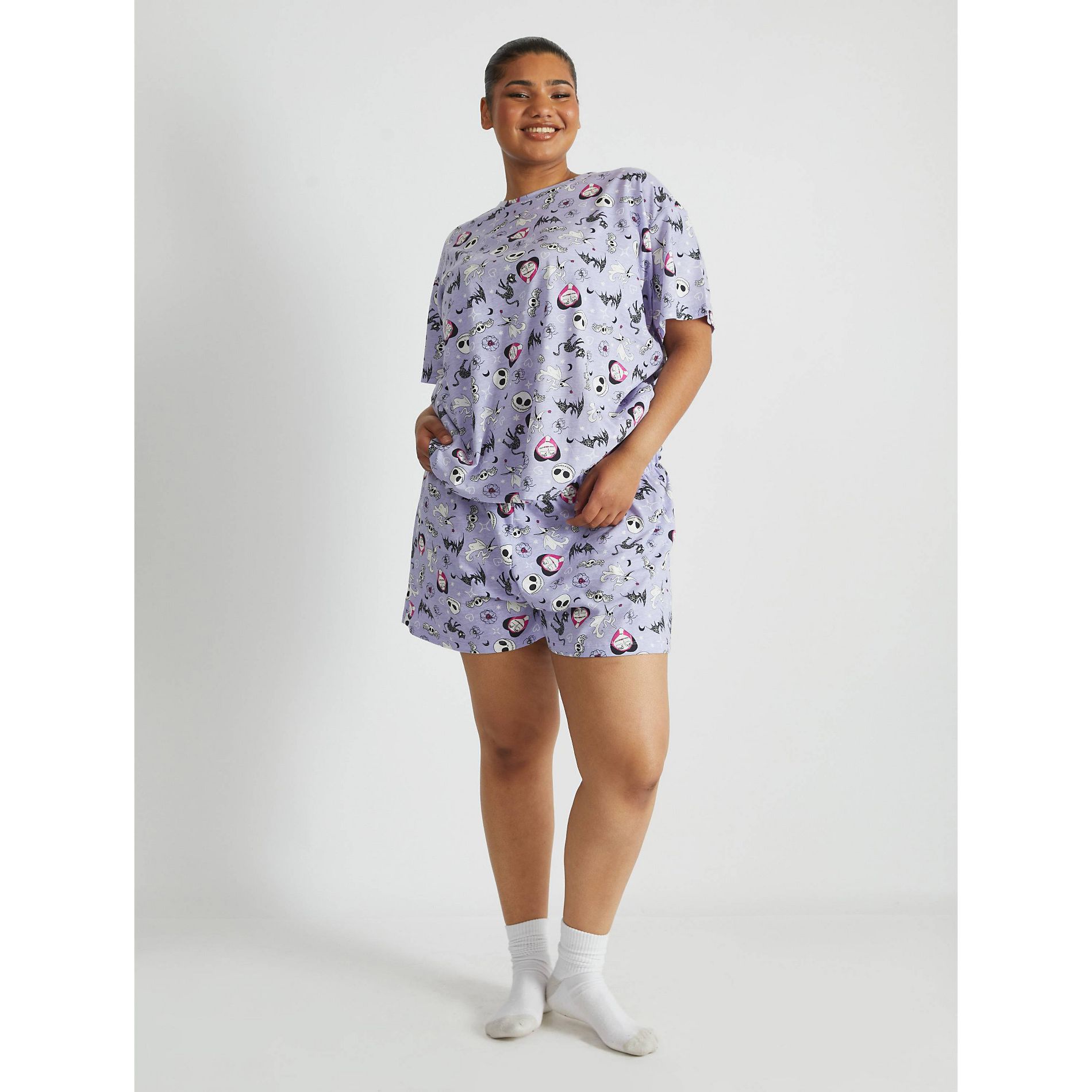 Women's Nightmare Before Christmas Pajama Set - Purple