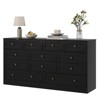 61" L × 15.75" W 12-drawer Wooden Dressers, Modern Wide TV Stand Dresser for 65" TV,Chest of Drawers Clothes Storage Organizer,Bedroom Living Room - 2 of 4