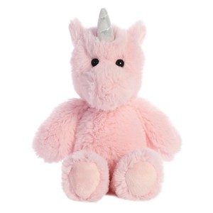 Aurora Small Unicorn Cuddly Friends Playful Stuffed Animal Pink 8" - 1 of 2