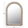 Storied Home Wood Ball Framed Arched Wall Mirror, Natural - 2 of 4
