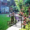 NicBex Metal Raised Garden Bed with Trellis 79.5" X 86.6" Metal Garden Arch Trellis Rust-Proof Garden Tower, Black - 3 of 4