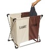 Double Canvas Laundry Bin with Metal Frame,  'Lights & Darks' Colors, Two-Compartment Clothes Sorter, 126.5 L, No Assembly Required - 2 of 3