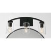 Robert Stevenson Lighting Laguna Metal and Glass 3-Light Vanity Light Matte Black: ETL Listed, Edison Bulb Compatible, Steel Body - 2 of 4