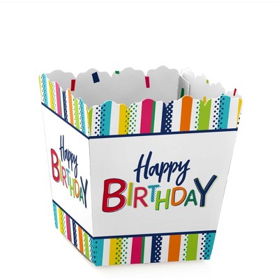 Big Dot of Happiness Cheerful Happy Birthday - Party Mini Favor Boxes - Colorful Birthday Party Treat Candy Boxes - Set of 12