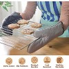 Folkulture Oven Mitts 12"x5.5" | Heat Resistant Silicone & Cotton Gloves | Cute Kitchen Cooking & Oven Mitt Set - 3 of 4