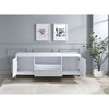 58" Melamine TV Cabinet with Mirrored Drawers, Wire Management, and Concealed Euro-Style Hinges for Living Room - 3 of 4