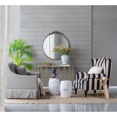 VYNXARIA 36" x 39" Round Gold Mirror, Metal Frame Wall Mounted Mirror, Decorative Wall Mirror for Bathroom Living Room