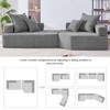 Oversized 103.5" Boucle Foam-Filled Modular Sectional Sofa, 2-Piece Free Combination, No Assembly Required - 4 of 4
