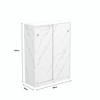 VYNXARIA Marble white shoe cabient with sliding door have 6 layers can storage at least30 pairs shoes - 4 of 4