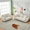 ORRD 86" Chenille 3-Seater Sofa with Wood Legs, Modern Rolled Arm Couch with Nailhead Trim for Living Room & Apartment - 4 of 4