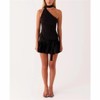 Clotth Women's Ruffle Halter Neck Mini Dress - Mock Neck Open Back Tiered Dress, Y2K Mesh Layered Going Out Dress - 4 of 4