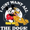 Men's - Disney - I Just Want All The Dogs Long Sleeve Graphic T-Shirt - 2 of 4