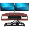 VersaDesk PowerPro Elite 36" Smart Height Adjustable Corner Standing Desk Converter for Home & Office, Cherry, w/ USB Charging Port & App Control - 2 of 4