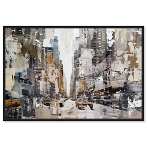 Art Remedy In the City Minimalist collage style wall art Framed - 1 of 4