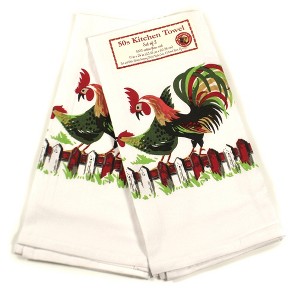 Decorative Towel Henpecked Flour Sack Towel Roosters Chicken Kitchen Vl58s 24.0 Inch Henpecked Flour Sack Towel Roosters Chicken Kitchen Kitchen Towel - 1 of 3