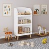 SEVOBAL Decorative Bookshelf Kids Bookshelf, 3-Tier Bookcase, Book Organizer, Toy Storage Cabinet Organizer, White, 19.68"*9.44"*37.4" - 4 of 4