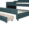 VASIP Twin Upholstered Daybed with Trundle & 3 Drawers, Multi-Functional Lounge Bed with Storage,Beige - 4 of 4
