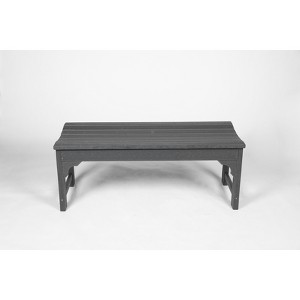 Anybear Adirondack Bench with Wood Texture for Patio, Backyard, Balcony, All Weather Resistant with UV Protection - 1 of 4
