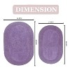 Double Ruffle Bathroom Rugs Set, Washable Rug, Extra Soft and Absorbent bath Rug, Kitchen Mat, Bath Mat Set,Non-Slip, 2 Pcs Set(M+L), Purple - 3 of 4