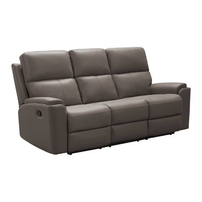 Andrew Top Grain Leather Reclining Sofa Gray - Abbyson Living