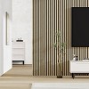SpassWay 2-PC/4-PCs Acoustic Soundproof Slat Wall Panels 3D Decorative Wall Sculptures Modern Wall Decor Natural Wood/Black/Walnut - 3 of 4