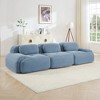 Corduroy 3-Seat Modular Sofa with Curved Armrests, Anti-Slip Base, High-Resilience Sponge, No Assembly Required - 3 of 4