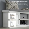 Resenkos Shoe Storage Bench - Cushioned Seat, 2 Cabinets & Adjustable Shelf, for Hallway/Entryway, White - 3 of 4