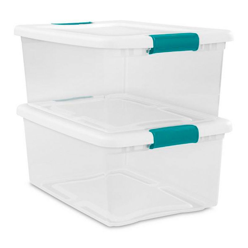Sterilite Multipurpose Plastic Stackable Storage Box Container with Latching Lid for Home or Office Organization, 6 of 8