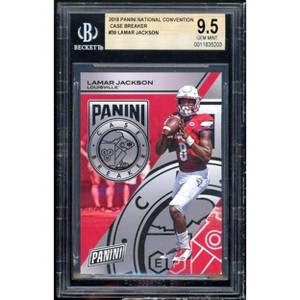 Lamar Jackson Rookie Card 2018 Panini NC Case Breaker #39 (pop 1) BGS 9.5 - 1 of 2