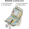 BEAFUP Small Wallet for Women,with 9 Credit Card Slots and 3 Clear Windows & 1 Zipper Pocket Leather Bifold Compact RFID Blocking Wallet - 2 of 4